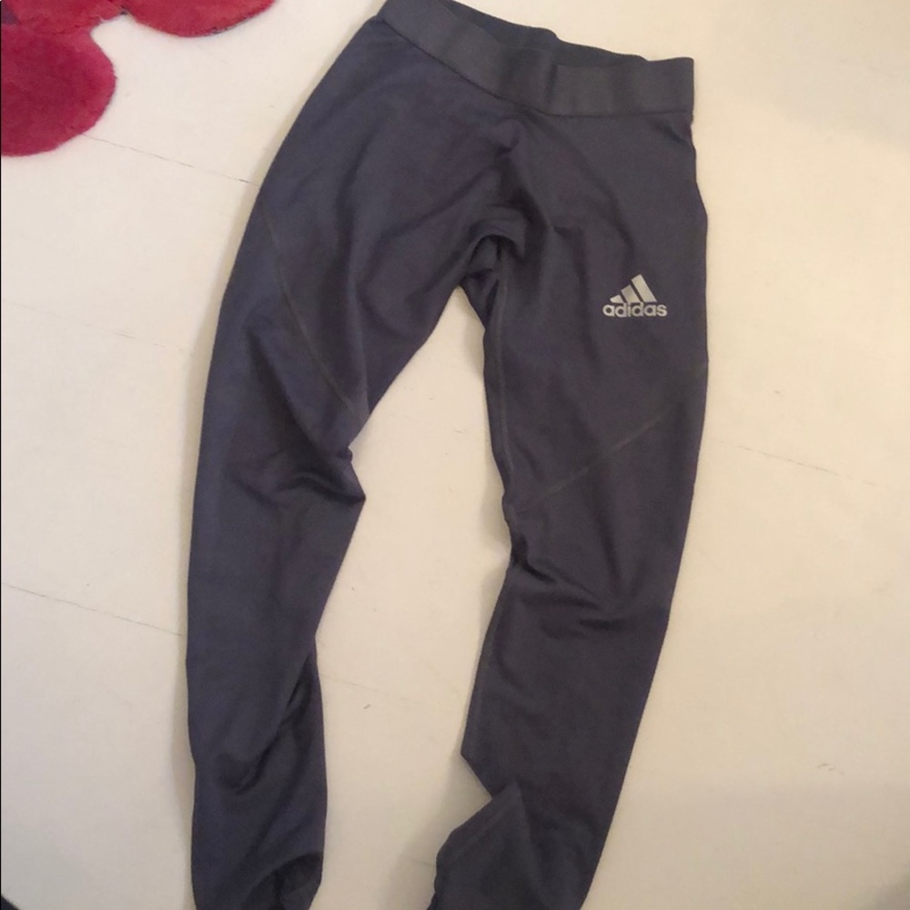 Grey high waisted adidas leggings